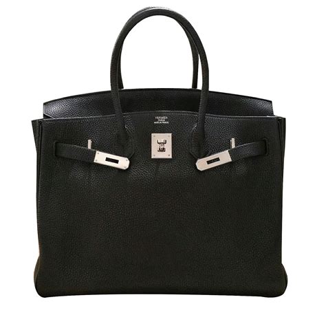 hermes black leather handbag|hermes leather handbags price.